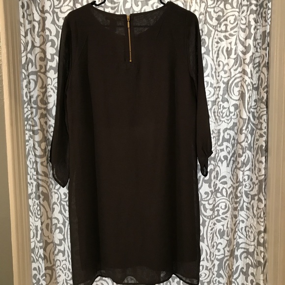 H&M Slate Grey Sheer Long-sleeve Dress - Picture 5 of 5